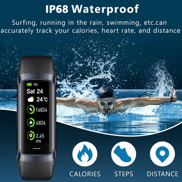 Fitness Tracker with 24/7 Heart Rate Blood Oxygen Sleep Monitor,Activity Tracker with 1.1" AMOLED Touch Color Screen, Multiple Sport Modes Step Counter,IP68 Waterproof for Women Men - Image 4